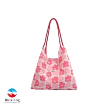 Bolso tote de lona floral estilo coreano