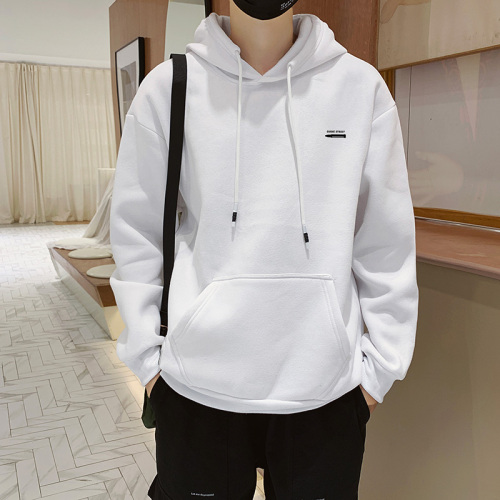 Summer Men's polyester cotton hooded sweatshirt