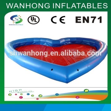 Customized special design heart-shaped inflatable swimming pool