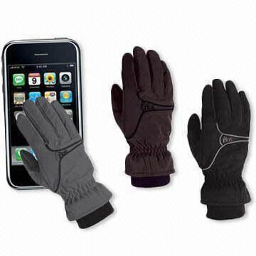 2012 nuevo toque guantes, conveniente para el iPhone y el iPad, disponible en diseño de moda