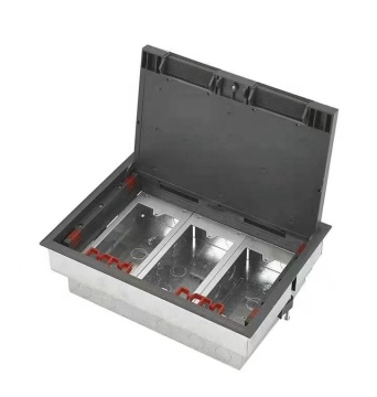 iGERCN 3 Compartment Floor Power Solution Socket with Handle - ITD-626AS: A Hidden Wall Socket Box in Plastic Type