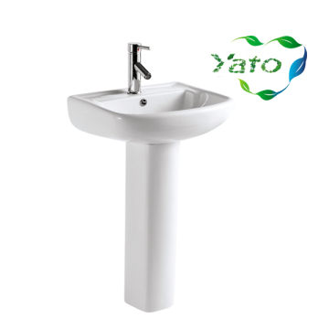 ceramic basin with pedestal/washstand/ceramic sanitary ware set and pedestal basin set YB-2002 YATO