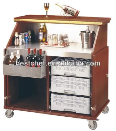 Compac portable bar serving trolley