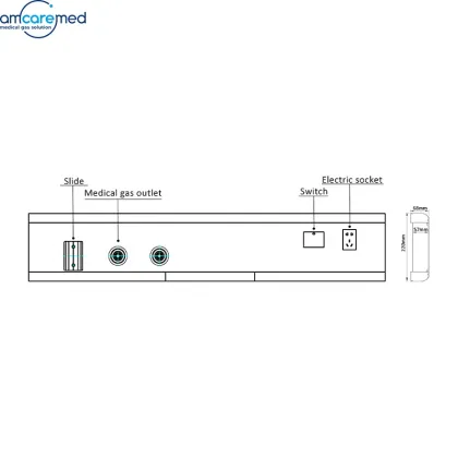 Medical Bed Head Units for Hospital Bed Head Panels - Gas Equipment