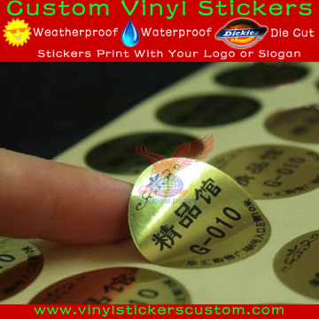 Adhesive Gold Letter Sticker