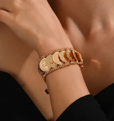 Elegance Copper Golden Plated Bracelet for Parties, Festivals, and Weddings in Dubai