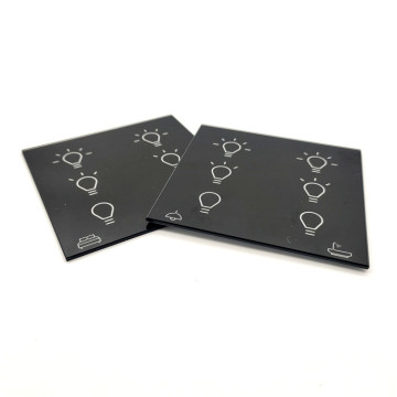 Customized Printed Touch Switch Tempered Glass Panels for Hotel Decoration