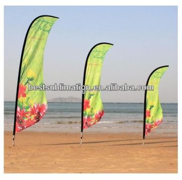 Custom fabric wind feather beach flags