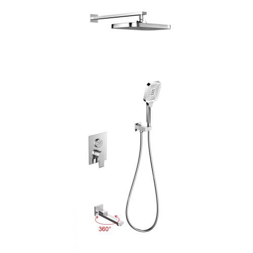 Concealed Bath Shower Mixer Multifunctional In Wall Shower Faucets System Supplier