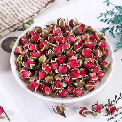 High Quality Natural Whitening Tea: Dried Phnom Penh Rose Buds Flower Tea with Gold Edge Rose