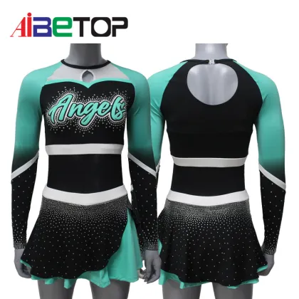 Blue and White Varsity Cheerleading Uniforms