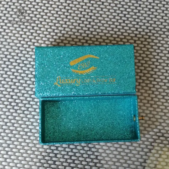 Glitter cardboard eyelash packaging box