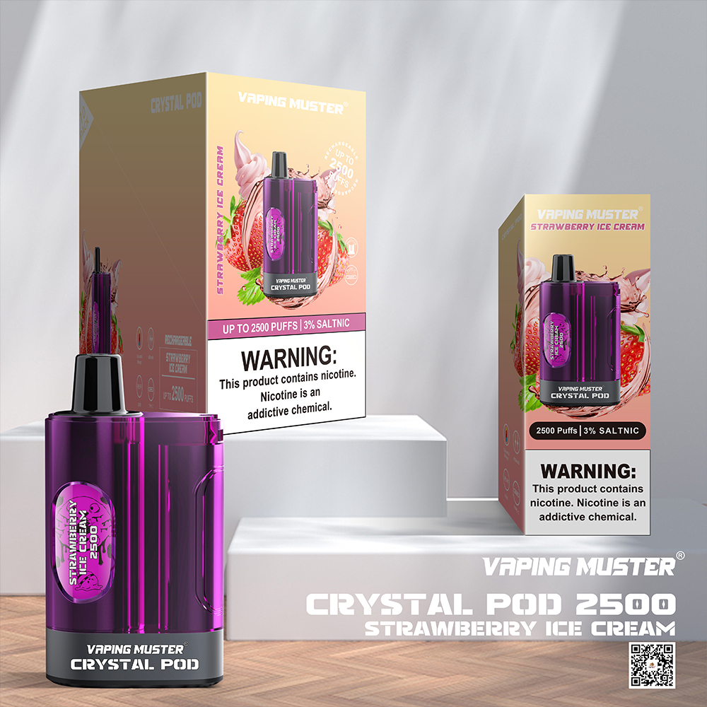 Crystal Pod 2500 E-Cigarette Packaging Box