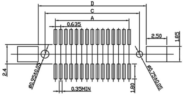 Single Slot H5.0 Position Board-to-Board Connectors