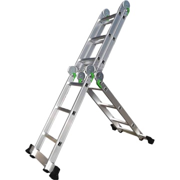 Compact 2.3M Adjustable Folding Ladder with 150kg Load Capacity and Non-Slip Feet