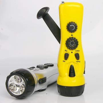 Crank Dynamo LED Light with Radio