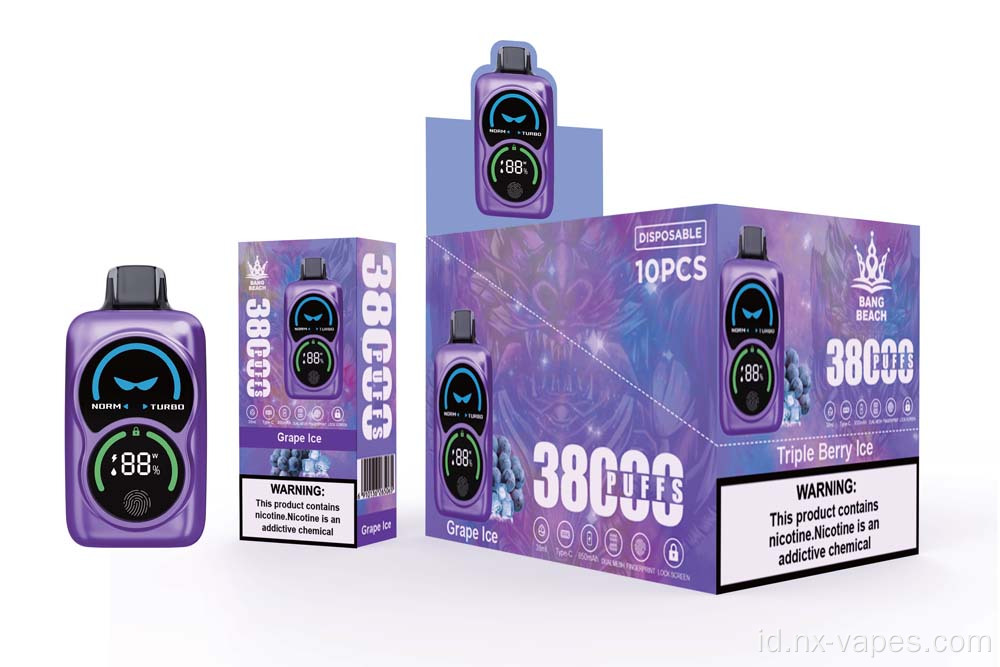 Bang Beach 38k Puffs Smart Screen Disposable Vape