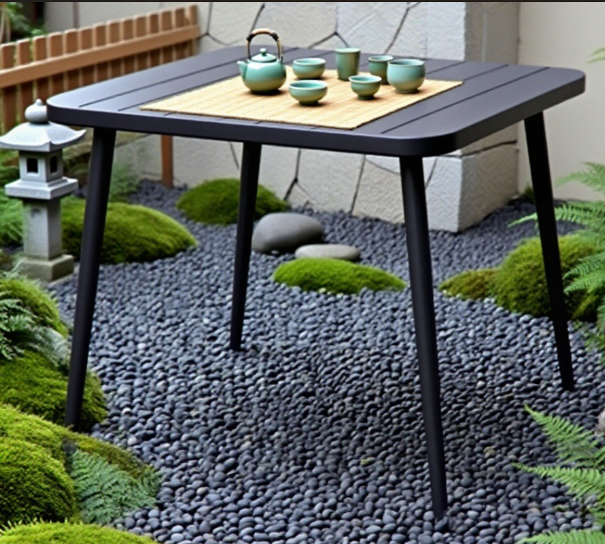 modern square outdoor dining table