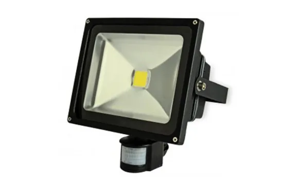 50 Watt 5000lm Pir Led Flood Light , Compact Bright Warm White Bridgelux Cob Outdoor Lighting