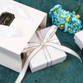Partihandel Ribbon Design Vanlig vit smyckeshalsbox