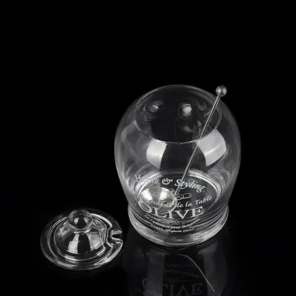 Hand made anchor glass jar with lid