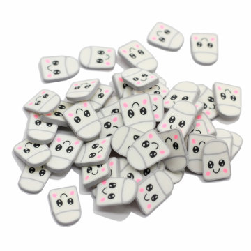 Cartoon Smiling Face Polymer Clay Slice Nail Decor DIY Scrapbook Making Slime Filler Handmade Craft Accessory