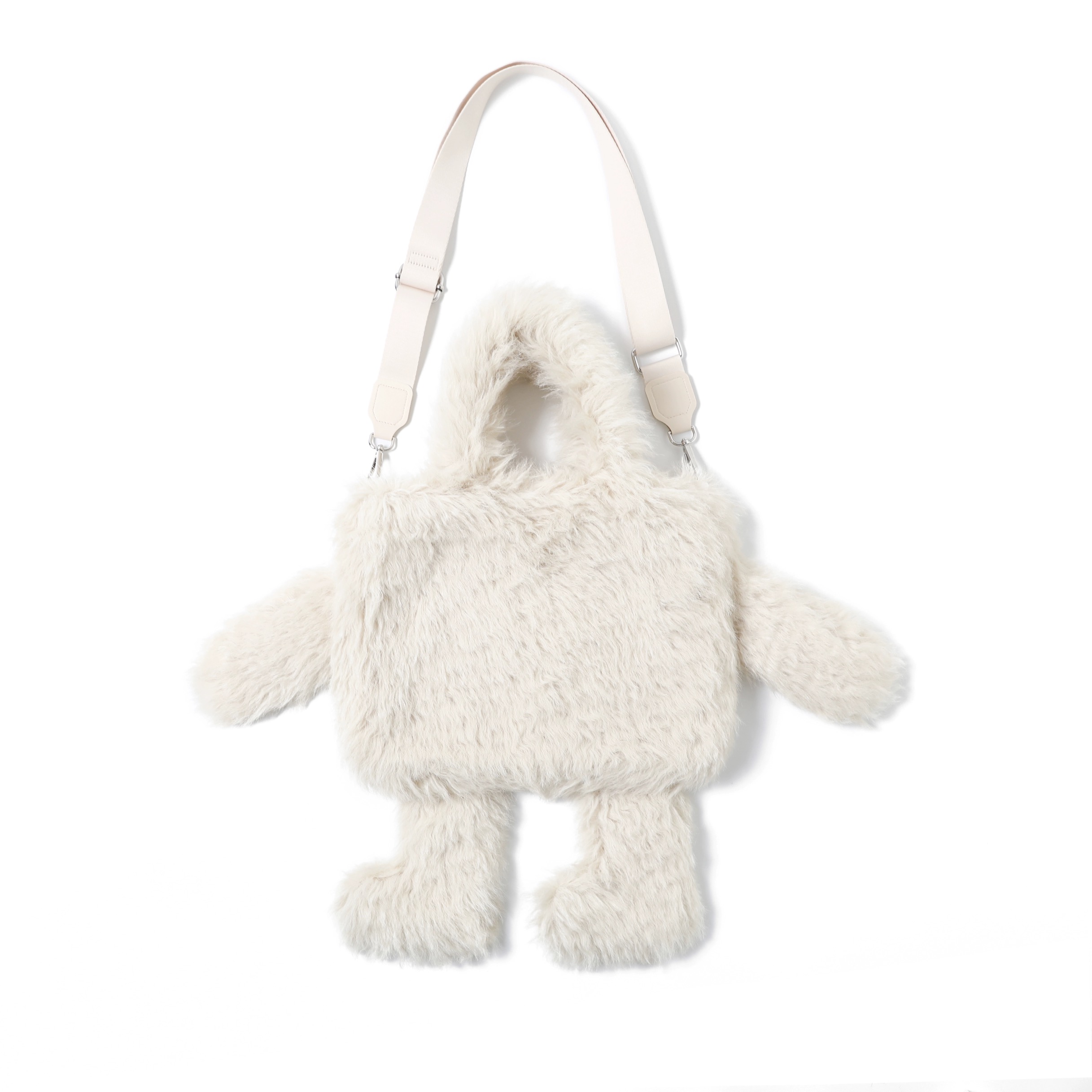 Stylish large capacity plush crossbody bag