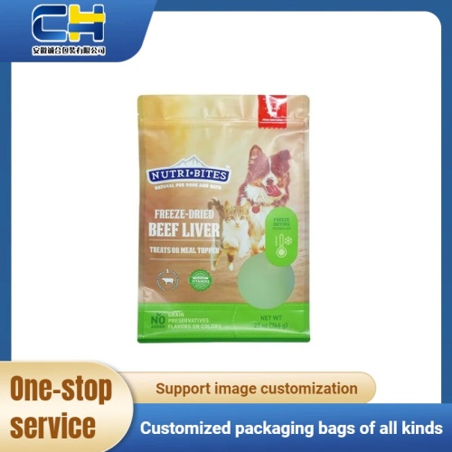 Экологичные пакеты для корма для домашних животных с восьмисторонней застежкой-молнией