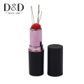 New Lipstick Pincushion with 5 Sewing Needles Retractable Needle Pad Pins Organizer DIY Needle Pin Cushion Holder Sewing Tools