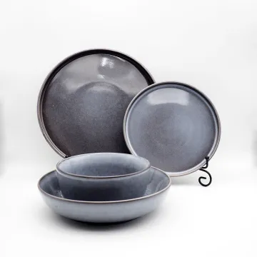 Solid Color Glazed ceramic Dinnerware Set for Restaurant