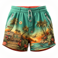 Design de logotipo personalizado shorts de carga casual para homens