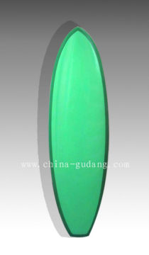 Green design fiberglass egg surfboard