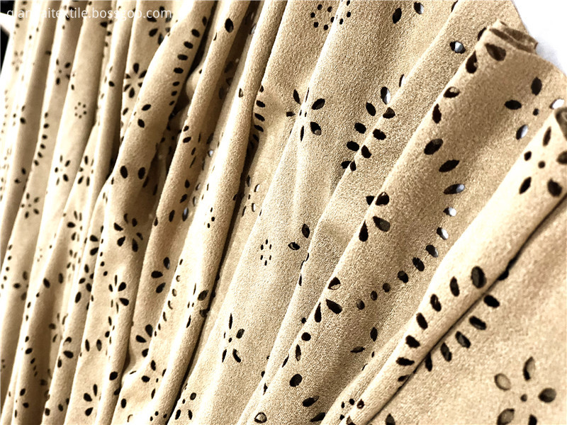 HOTSELLING SUEDE WITH FAUX PERFORATED