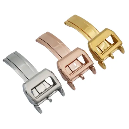 316L Stainless Steel Leather Wrist Bracelet Band Strap 18mm for IWC Pilot Watch