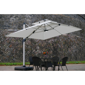 Outdoor Roman umbrella with solar lights