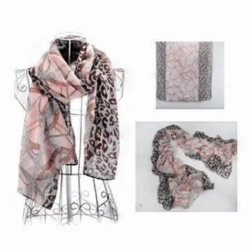 Catena leopard grain design dye printing scarf