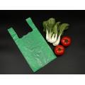 Plastic T Shirt Bag in Green