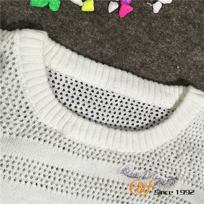 100%cotton Summer Sweater with Crew Neck