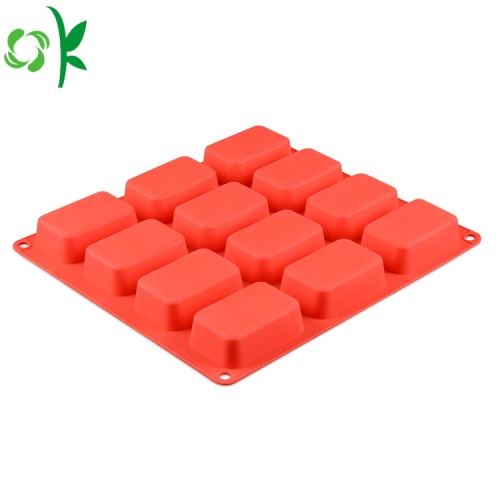 Silicone Soap 12 Cavity Rectangle Bar Zeep Schimmel