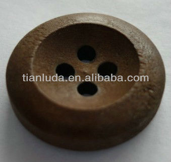 thick 4 holes wide rim round wooden buttons up shirts