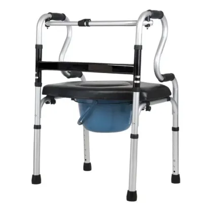 Lightweight Folding Walker with Bed Pan for Elderly