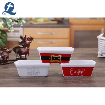 Wholesale Custom Rectangle Ceramic Bakeware Set