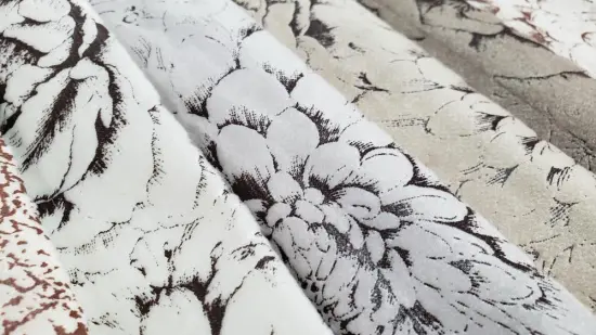 Bronzed Polyester Knitted Foil Velvet Sofa Fabric