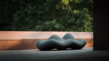 Sedia da esterno a forma di nero personalizzabile