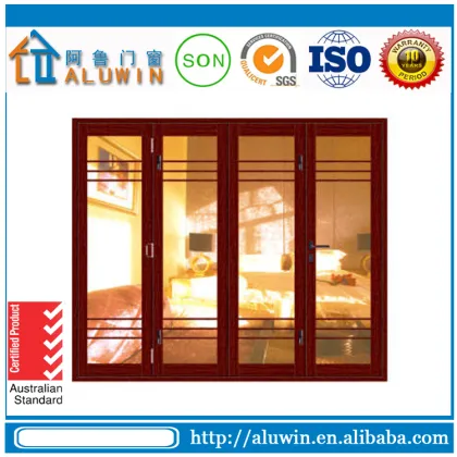 Mahogany and Teak wood Aluminum Folding Bifold Doors