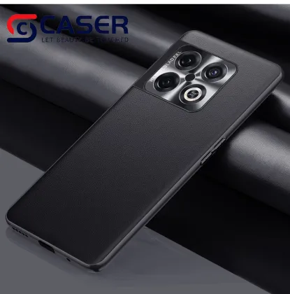 Ultra-Thin Business Style Leather Metal Lens Mobile Phone Cover for OnePlus