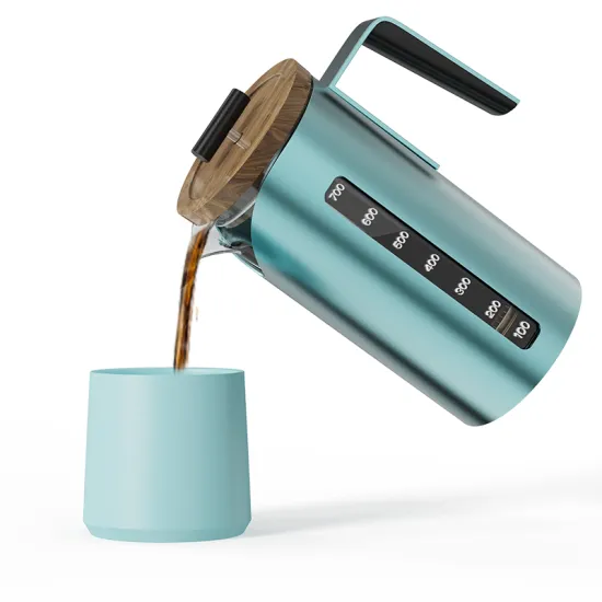 DHPO 304 Stainless Steel Household High Borosilicate Glass French Press Tea & Coffee Maker