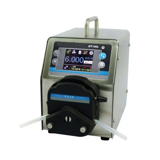 Stainless steel flow dispense medical peristaltic pump