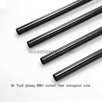 3K Twill/Plain glossy carbon fiber pipes