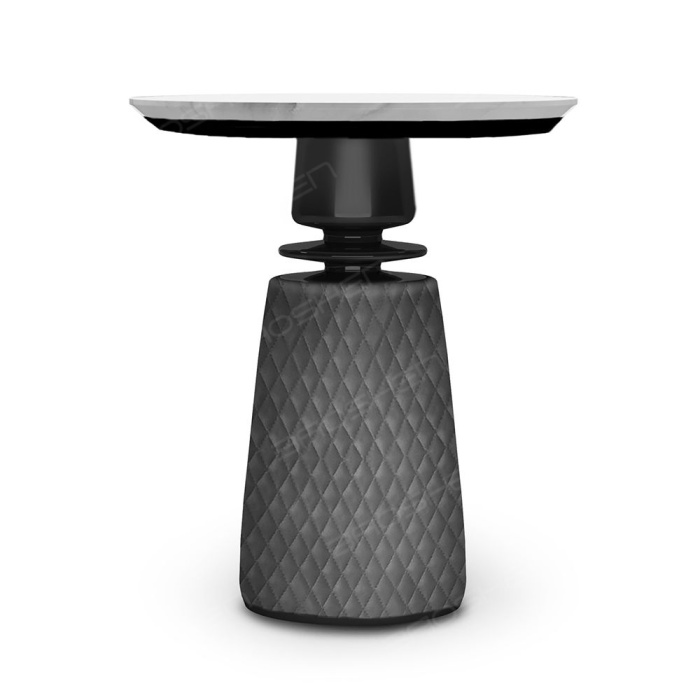 Mesa lateral de metal redonda